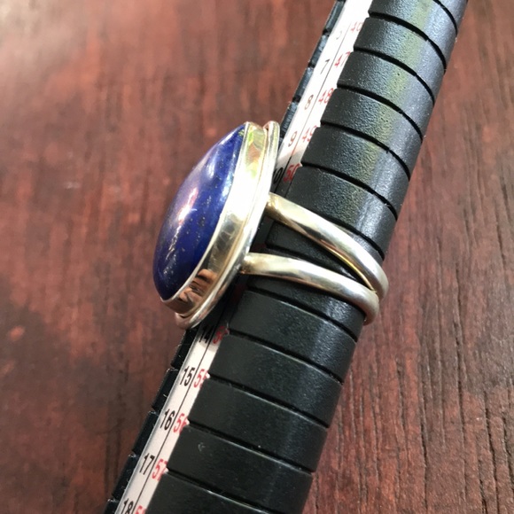 Size 6 lapis and sterling ring - Picture 5 of 11